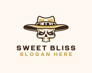 Cowboy Skull Hat logo design