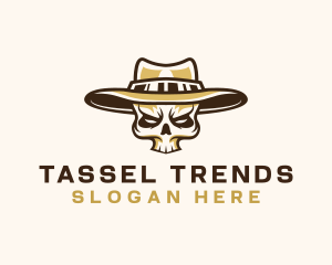 Cowboy Skull Hat logo design