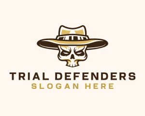 Cowboy Skull Hat logo design