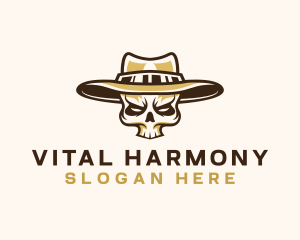 Cowboy Skull Hat logo design