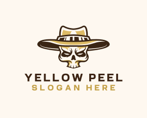 Cowboy Skull Hat logo design