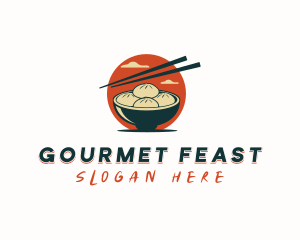 Dumpling Restaurant Dining logo design