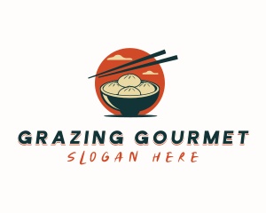 Dumpling Restaurant Dining logo design