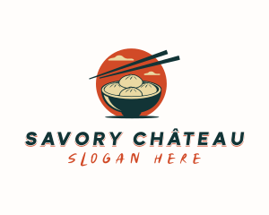 Dumpling Restaurant Dining logo design