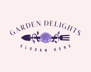 Garden Flower Trowel logo design