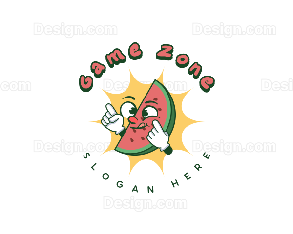 Vegan Watermelon Fruit Logo