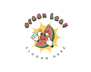 Vegan Watermelon Fruit logo