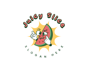 Vegan Watermelon Fruit logo