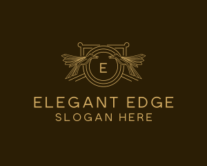 Elegant Bird Crest logo design