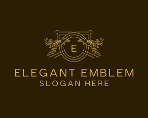 Elegant Bird Crest logo design