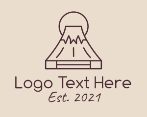 Volcano Mountain Peak logo design