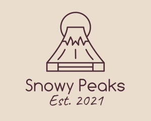 Volcano Mountain Peak logo design