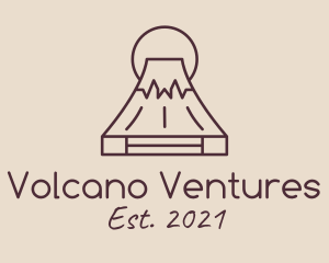 Volcano Mountain Peak logo design