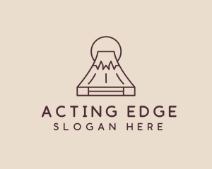 Volcano Mountain Peak logo design