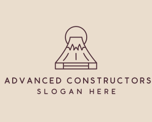 Volcano Mountain Peak logo design