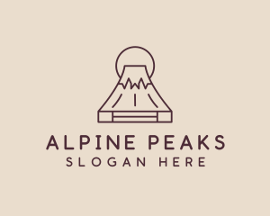 Volcano Mountain Peak logo design