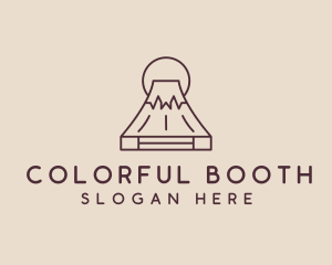 Volcano Mountain Peak logo design