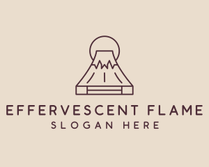 Volcano Mountain Peak logo design