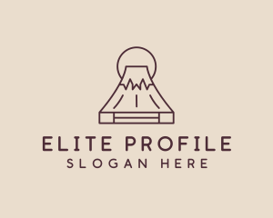 Volcano Mountain Peak logo design