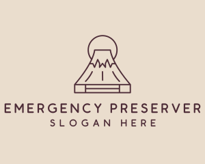 Volcano Mountain Peak logo design