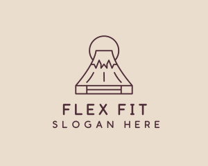 Volcano Mountain Peak logo design