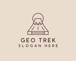 Volcano Mountain Peak logo design