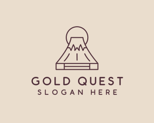 Volcano Mountain Peak logo design