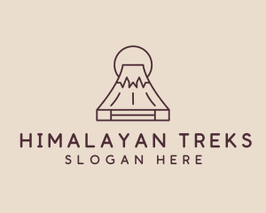 Volcano Mountain Peak logo design