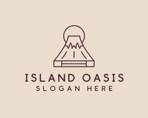 Volcano Mountain Peak logo design