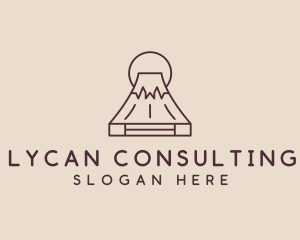 Volcano Mountain Peak logo design