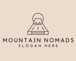 Volcano Mountain Peak logo design