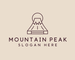 Volcano Mountain Peak logo design