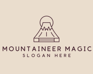 Volcano Mountain Peak logo design