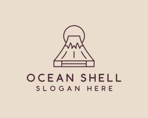 Volcano Mountain Peak logo design