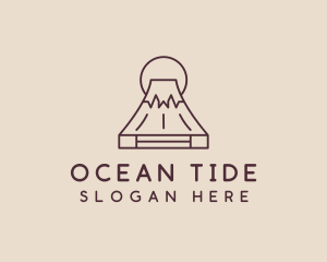 Volcano Mountain Peak logo design