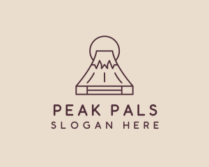 Volcano Mountain Peak logo design