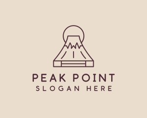 Volcano Mountain Peak logo design