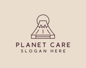 Volcano Mountain Peak logo design