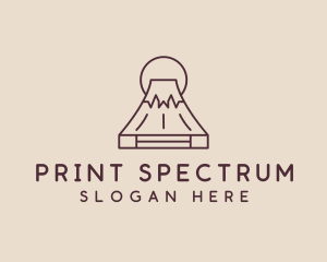 Volcano Mountain Peak logo design