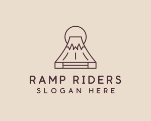 Volcano Mountain Peak logo design