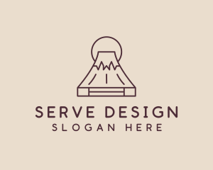 Volcano Mountain Peak logo design