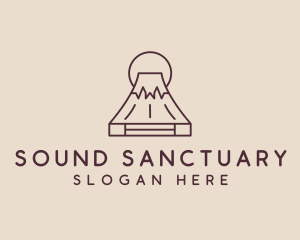 Volcano Mountain Peak logo design