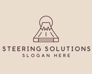 Volcano Mountain Peak logo design