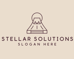 Volcano Mountain Peak logo design