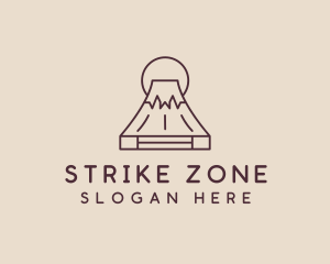 Volcano Mountain Peak logo design