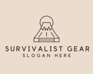 Volcano Mountain Peak logo design