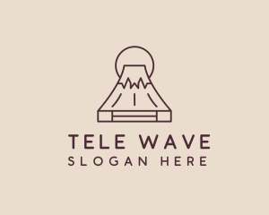 Volcano Mountain Peak logo design