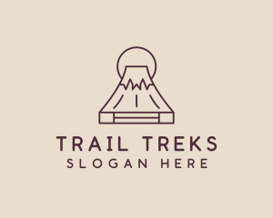 Volcano Mountain Peak logo design