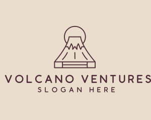 Volcano Mountain Peak logo design