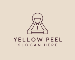 Volcano Mountain Peak logo design